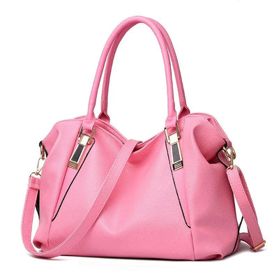 Dames Handtas | Ruime Elegante Schoudertas met Gouden Details