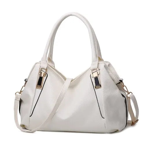 Dames Handtas | Ruime Elegante Schoudertas met Gouden Details