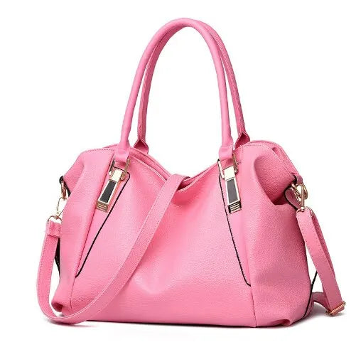 Dames Handtas | Ruime Elegante Schoudertas met Gouden Details