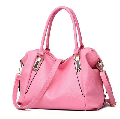 Dames Handtas | Ruime Elegante Schoudertas met Gouden Details