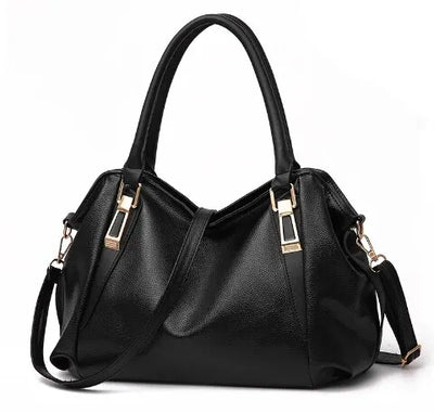 Dames Handtas | Ruime Elegante Schoudertas met Gouden Details