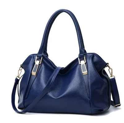 Dames Handtas | Ruime Elegante Schoudertas met Gouden Details