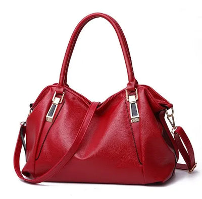 Dames Handtas | Ruime Elegante Schoudertas met Gouden Details