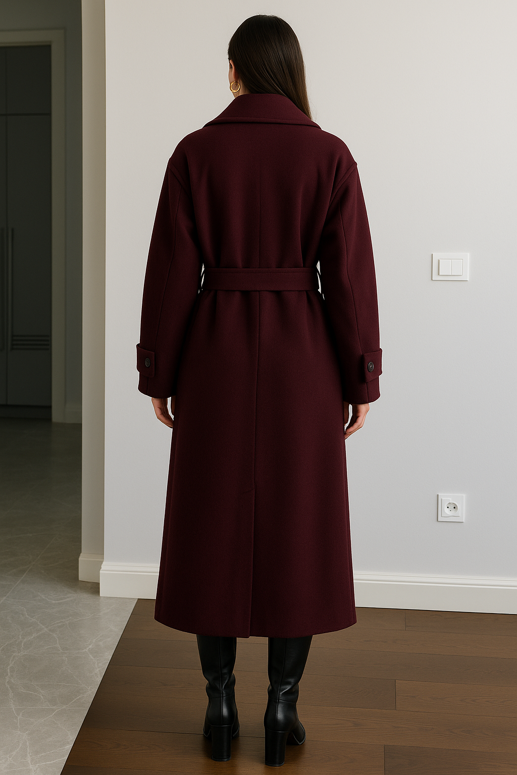 Manteau trench long pour dames | Manteau classique élégant