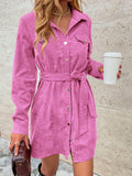 Dames Shirtjurk Met Ceintuur | Casual Knoopjurk