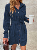 Dames Shirtjurk Met Ceintuur | Casual Knoopjurk