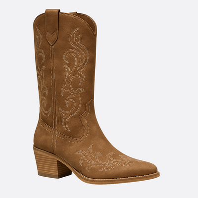 Dames Cowboylaars | Western Stijl Schoen met Hak