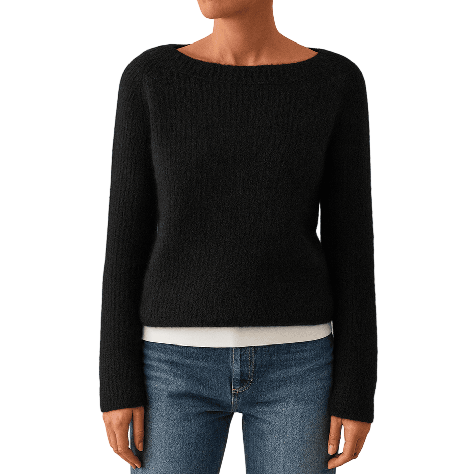 Pull pour dames | Pull en tricot avec col rond et texture