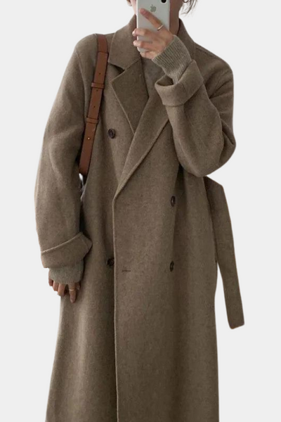 Dames Lange Jas met Ceintuur | Stijlvolle Wintermantel