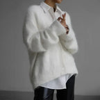 Dames Pluizig Vest Met Knopen | Zachte Cardigan