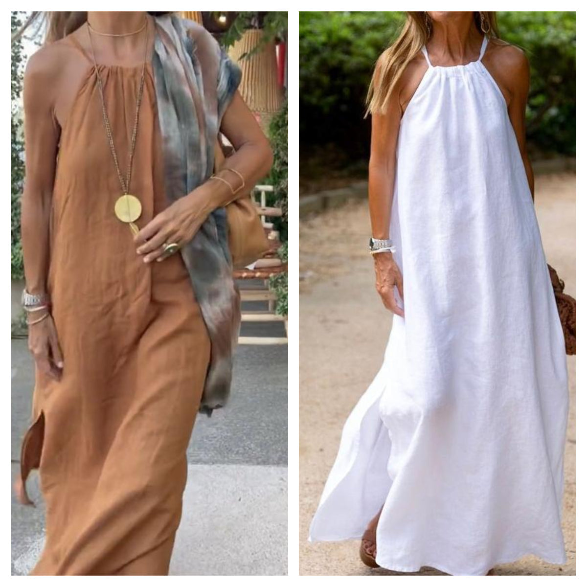 Robe femme avec dos ouvert et fente