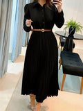 Plissé Shirtjurk met Elegante Riem