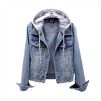 Damesjack met Jersey Capuchon