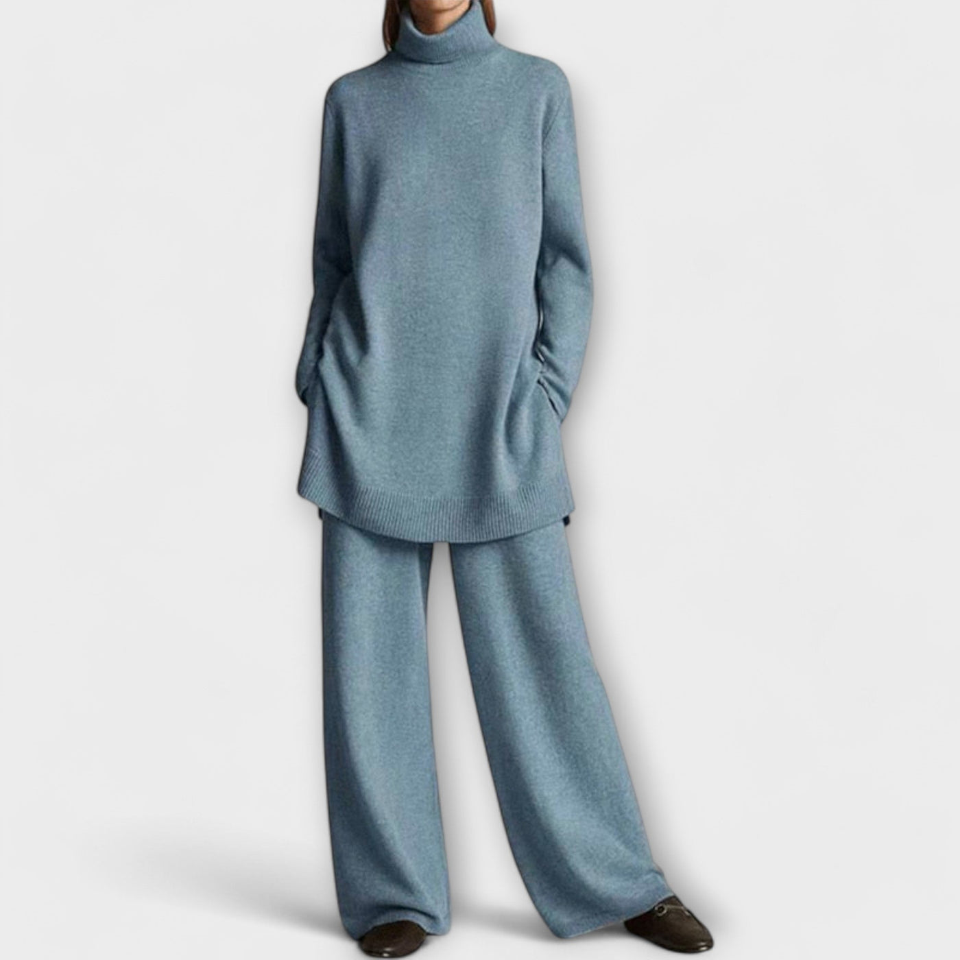 Comfortabele loungewear set voor dames met wijde broek