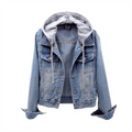 Damesjack met Jersey Capuchon