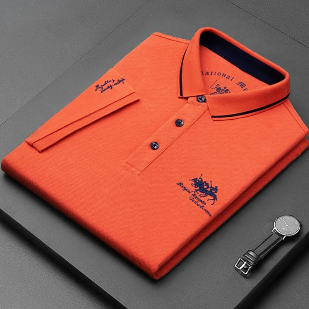 Casual poloshirt met knoopsluiting voor heren