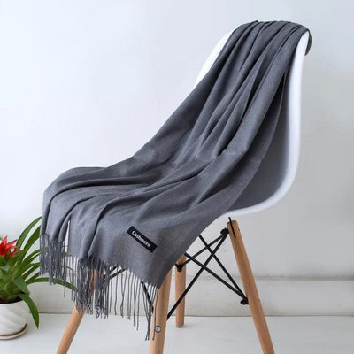 Dames Sjaal | Zachte Cashmere Look Sjaal met Franjes