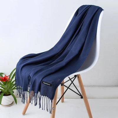 Dames Sjaal | Zachte Cashmere Look Sjaal met Franjes