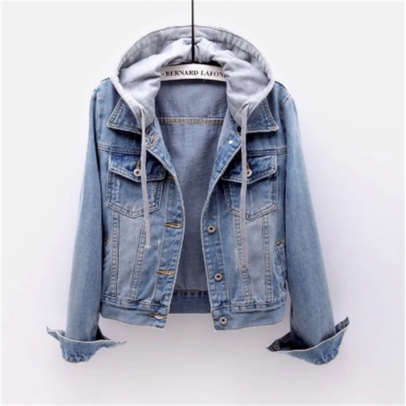 Anneke Denim Damesjack | Casual Look voor Elke Dag | Afneembare Capuchon