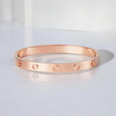 Dames Armband | Luxe Stalen Armband met Schroefdetail