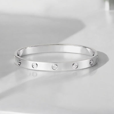 Dames Armband | Luxe Stalen Armband met Schroefdetail