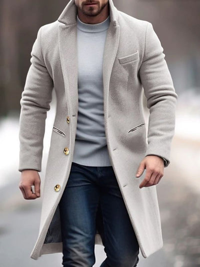 Manteau moderne pour hommes | Look formel | Avec boutons et coupe ajustée