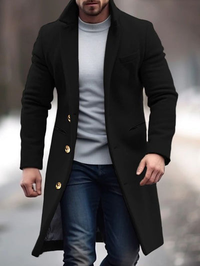 Manteau moderne pour hommes | Look formel | Avec boutons et coupe ajustée