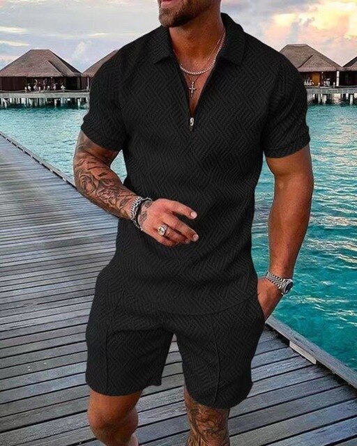 Tweedelige ZomerSet met Polo en Short voor Heren