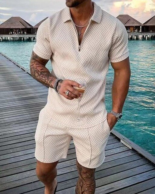 Tweedelige ZomerSet met Polo en Short voor Heren