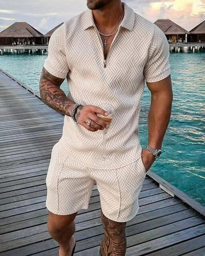 Tweedelige ZomerSet met Polo en Short voor Heren
