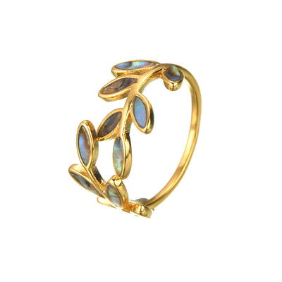 Dames Blad Ring | Elegante Verstelbare Sieradenring