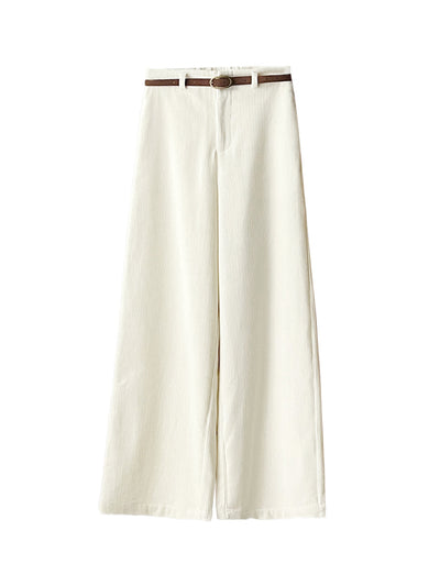 Dames Corduroy Broek Met Tailleband | Stijlvolle Wide-Leg Fit