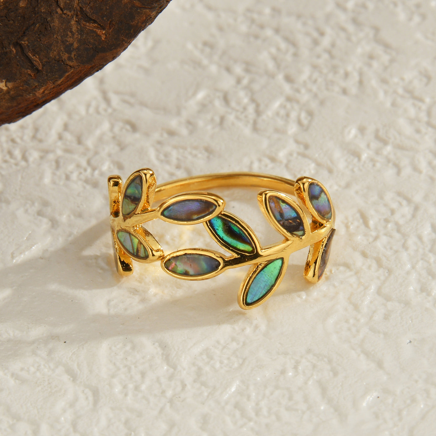 Dames Blad Ring | Elegante Verstelbare Sieradenring