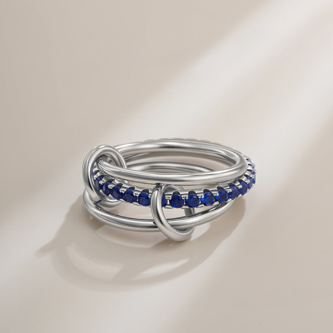 Dames Ringenset | Gelaagde Ringen met Kristallen en Details