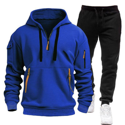Heren Multi-pocket Hoodie en Joggingbroek Set