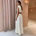 Holle Sexy Taille Geplooide Jurk