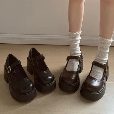 Plateau Pumps met Gespsluiting voor Dames