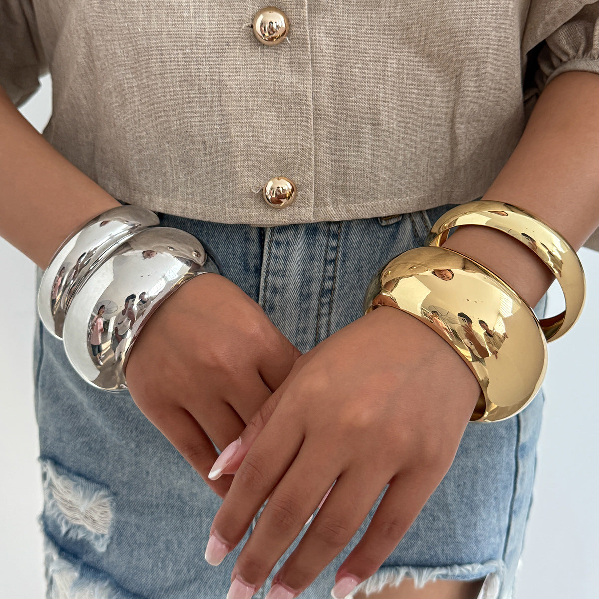 Dames Chunky Armband | Statement Bangle Sieraad