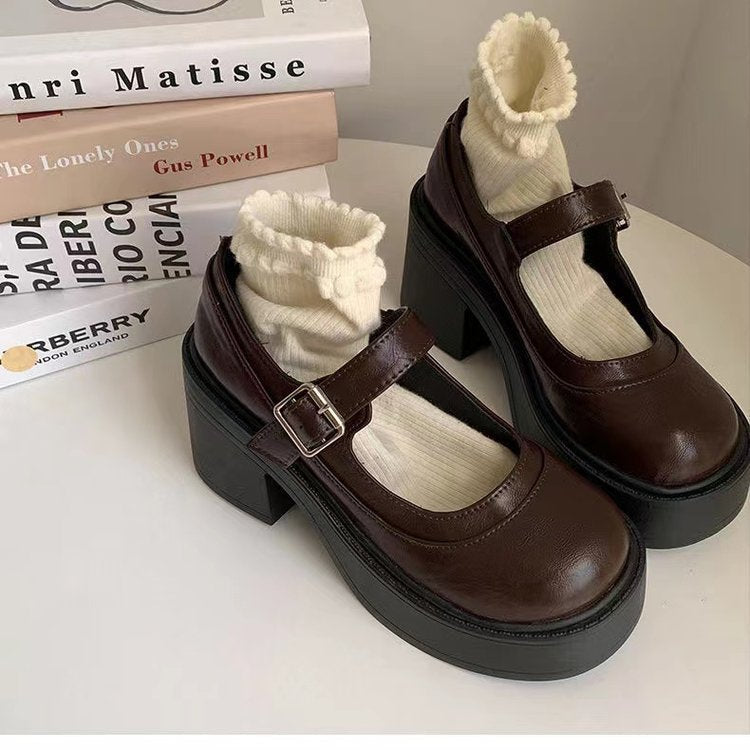 Plateau Pumps met Gespsluiting voor Dames