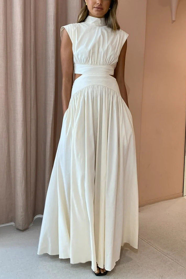 Holle Sexy Taille Geplooide Jurk