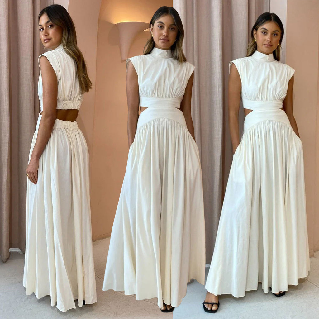 Holle Sexy Taille Geplooide Jurk