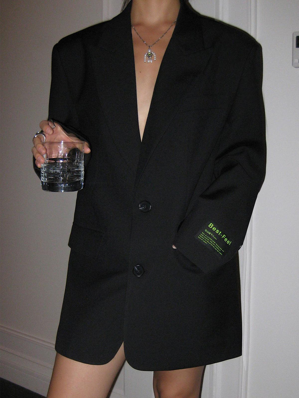 Antraciet Oversized Blazer | Gestructureerde Schouders