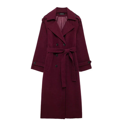 Dames Lange Trenchcoat | Elegante Klassieke Mantel Overjas
