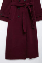 Manteau trench long pour dames | Manteau classique élégant
