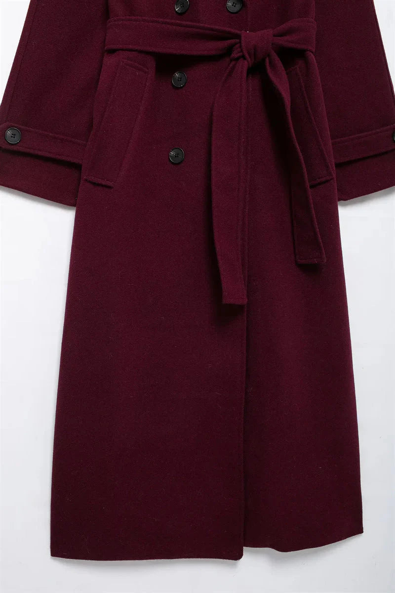 Dames Lange Trenchcoat | Elegante Klassieke Mantel Overjas