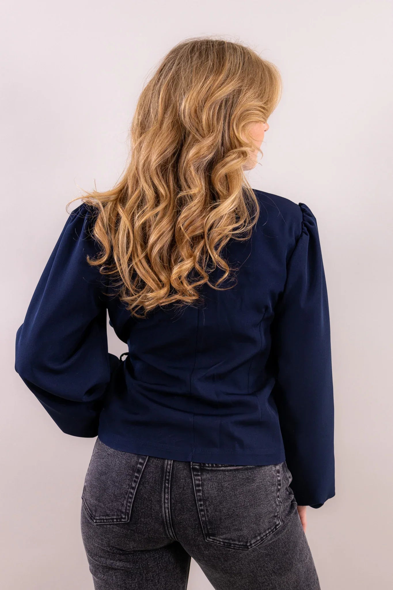 Dames Blazer met Oversized Lange Mouwen