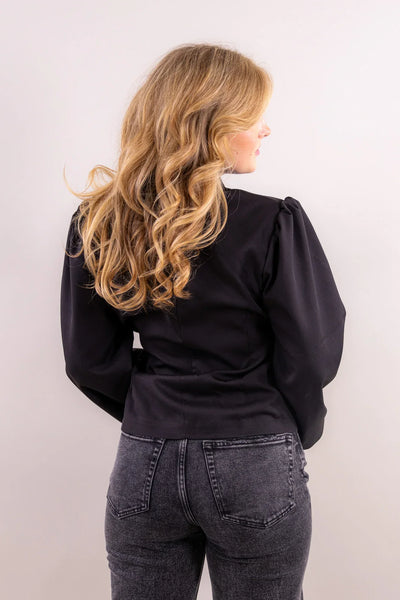Dames Blazer met Oversized Lange Mouwen