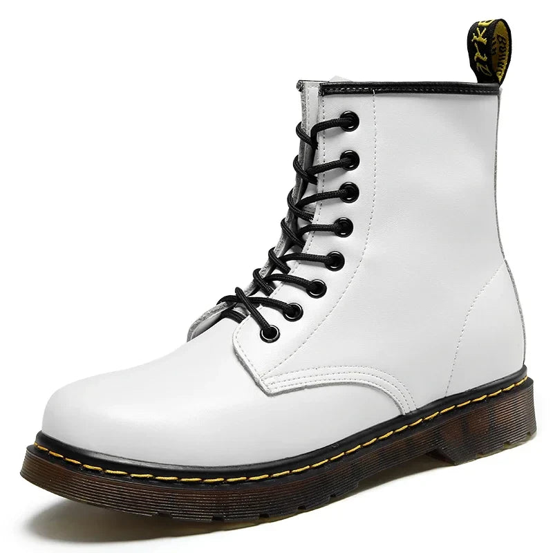 Unisex leren enkellaarzen voor de winter