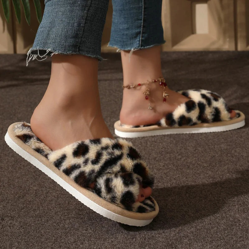 Pantoffels met open teen voor dames