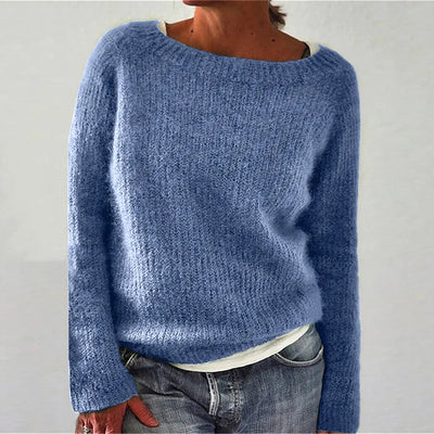 Pull pour dames | Pull en tricot avec col rond et texture